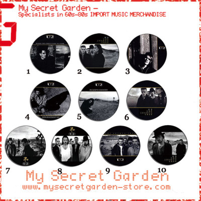 U2 - Joshua Tree, With Or Without You Pinback Button Badge Set ( or Hair Ties / 4.4 cm Badge / Magnet / Keychain Set )